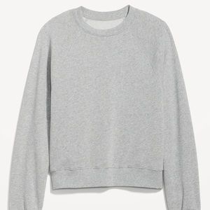 NWT OLD NAVY Vintage Crew-Neck Sweatshirt Color: Medium Heather Gray